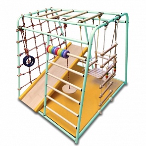 Детский спортивный комплекс Весёлый малыш Maxi горка фанерная New Color, цвет – изумрудный (Вертикаль, Maxi_горка фанерная изумрудный)